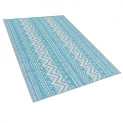 Beliani Tapis Extérieur Tapis En Plastique Bleu 180x120cm -Tapis extérieur Soldes tapis en plastique bleu 180x120cm 44