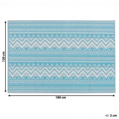 Beliani Tapis Extérieur Tapis En Plastique Bleu 180x120cm -Tapis extérieur Soldes tapis en plastique bleu 180x120cm 47
