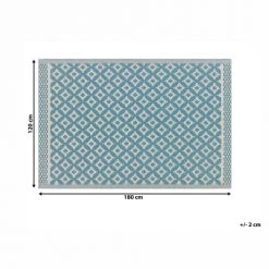 Beliani Tapis Extérieur Tapis En Plastique Bleu 180x120cm -Tapis extérieur Soldes tapis en plastique bleu 180x120cm 6