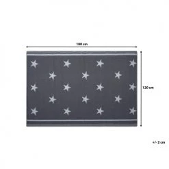 Beliani Tapis Extérieur Tapis En Plastique Gris 180x120cm -Tapis extérieur Soldes tapis en plastique gris 180x120cm 28