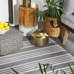 Beliani Tapis Extérieur Tapis En Plastique Gris 180x120cm -Tapis extérieur Soldes tapis en plastique gris 180x120cm 30