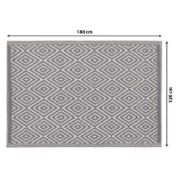 Beliani Tapis Extérieur Tapis En Plastique Gris 180x120cm -Tapis extérieur Soldes tapis en plastique gris 180x120cm 38