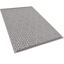 Beliani Tapis Extérieur Tapis En Plastique Gris 180x120cm -Tapis extérieur Soldes tapis en plastique gris 180x120cm 39