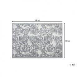 Beliani Tapis Extérieur Tapis En Plastique Gris 180x120cm -Tapis extérieur Soldes tapis en plastique gris 180x120cm 4