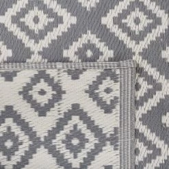 Beliani Tapis Extérieur Tapis En Plastique Gris 180x120cm -Tapis extérieur Soldes tapis en plastique gris 180x120cm 7