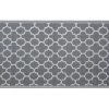 Beliani Tapis Extérieur Tapis En Plastique Gris 180x90cm