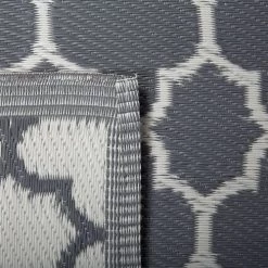 Beliani Tapis Extérieur Tapis En Plastique Gris 180x90cm -Tapis extérieur Soldes tapis en plastique gris 180x90cm 2