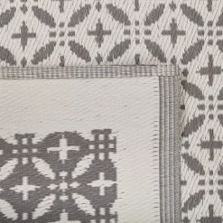 Beliani Tapis Extérieur Tapis En Plastique Gris 230x160cm -Tapis extérieur Soldes tapis en plastique gris 230x160cm 2