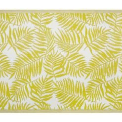 Beliani Tapis Extérieur Tapis En Plastique Jaune 180x120cm
