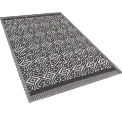 Beliani Tapis Extérieur Tapis En Plastique Noir 180x120cm -Tapis extérieur Soldes tapis en plastique noir 180x120cm 10