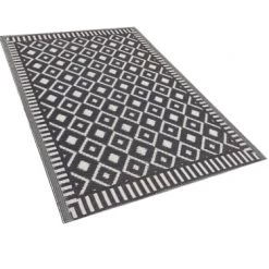 Beliani Tapis Extérieur Tapis En Plastique Noir 180x120cm -Tapis extérieur Soldes tapis en plastique noir 180x120cm 16