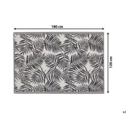 Beliani Tapis Extérieur Tapis En Plastique Noir 180x120cm -Tapis extérieur Soldes tapis en plastique noir 180x120cm 2