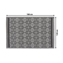 Beliani Tapis Extérieur Tapis En Plastique Noir 180x120cm -Tapis extérieur Soldes tapis en plastique noir 180x120cm 9