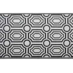 Beliani Tapis Extérieur Tapis En Plastique Noir 180x90cm
