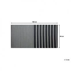 Beliani Tapis Extérieur Tapis En Plastique Noir 180x90cm -Tapis extérieur Soldes tapis en plastique noir 180x90cm 9