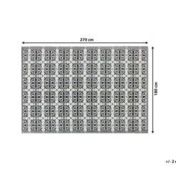 Beliani Tapis Extérieur Tapis En Plastique Noir 270x180cm -Tapis extérieur Soldes tapis en plastique noir 270x180cm 3