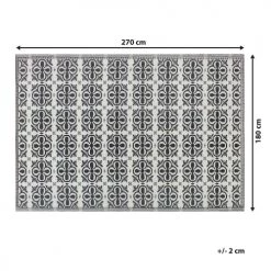 Beliani Tapis Extérieur Tapis En Plastique Noir 270x180cm -Tapis extérieur Soldes tapis en plastique noir 270x180cm 5