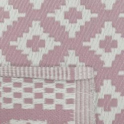 Beliani Tapis Extérieur Tapis En Plastique Rose 180x120cm -Tapis extérieur Soldes tapis en plastique rose 180x120cm 3