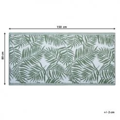 Beliani Tapis Extérieur Tapis En Plastique Vert 150x90cm -Tapis extérieur Soldes tapis en plastique vert 150x90cm 9