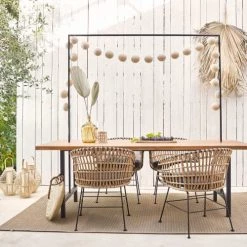 Maisons Du Monde Tapis Extérieur Tapis En Polypropylène Beige Tressé 120x180 -Tapis extérieur Soldes tapis en polypropylene beige tresse 120x180 1000 6 23 189607 4