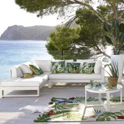 Maisons Du Monde Tapis Extérieur Tapis En Polypropylène écru Imprimé Tropical 160x230 -Tapis extérieur Soldes tapis en polypropylene ecru imprime tropical 160x230 1000 9 6 188811 6