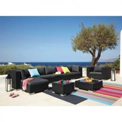 Maisons Du Monde Tapis Extérieur Tapis En Polypropylène Gris 180x270, OEKO-TEX® -Tapis extérieur Soldes tapis en polypropylene gris 180x270 oeko tex 1000 10 1 131488 3