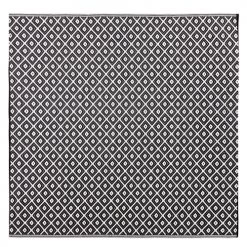 Maisons Du Monde Tapis Extérieur Tapis En Polypropylène Motifs Graphiques Noirs Et Blancs 180x180, OEKO-TEX®
