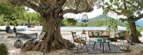 Maisons Du Monde Tapis Extérieur Tapis En Polypropylène Motifs Graphiques Noirs Et Blancs 180x180, OEKO-TEX® 5 Maisons Du Monde Tapis Extérieur Tapis En Polypropylène Motifs Graphiques Noirs Et Blancs 180x180, OEKO-TEX® – Image 3