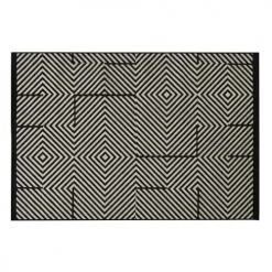 Maisons Du Monde Tapis Extérieur Tapis En Polypropylène Noir Et Beige 160x230