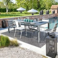 Maisons Du Monde Tapis Extérieur Tapis En Polypropylène Noir Et Blanc 180x270, OEKO-TEX® -Tapis extérieur Soldes tapis en polypropylene noir et blanc 180x270 oeko tex 1000 1 0 140302 3