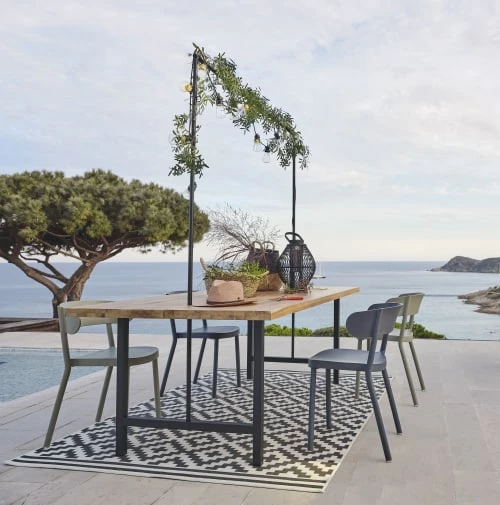 Maisons Du Monde Tapis Extérieur Tapis En Polypropylène Tissé Motifs Graphiques Noirs Et Blancs 120x180 5 Maisons Du Monde Tapis Extérieur Tapis En Polypropylène Tissé Motifs Graphiques Noirs Et Blancs 120x180 – Image 3