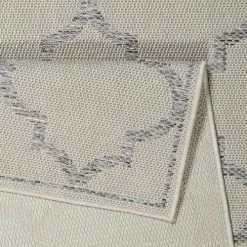 Wecon Home Tapis Extérieur Tapis Exterieur Beige Motif Oriental Gris 170x120 -Tapis extérieur Soldes tapis exterieur beige motif oriental gris 170x120 6