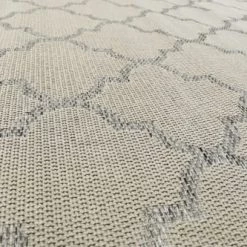 Wecon Home Tapis Extérieur Tapis Exterieur Beige Motif Oriental Gris 290x200 -Tapis extérieur Soldes tapis exterieur beige motif oriental gris 290x200 3