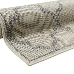 Wecon Home Tapis Extérieur Tapis Exterieur Beige Motif Oriental Gris 290x200 -Tapis extérieur Soldes tapis exterieur beige motif oriental gris 290x200 4