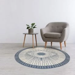 Un Amour De Tapis Tapis Extérieur Bleu 160x160 Rond -Tapis extérieur Soldes tapis exterieur bleu 160x160 rond 5