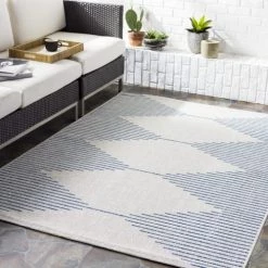 Surya Tapis Extérieur, Bleu, Marine Et Blanc - 160x231cm 9 Surya Tapis Extérieur, Bleu, Marine Et Blanc - 160x231cm -Tapis extérieur Soldes tapis exterieur bleu marine et blanc 160x231cm 1