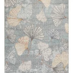 Esprit Tapis Extérieur Tapis Exterieur Design Motif Floral Tissé Plat Bleu 120x170