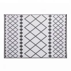 Oviala Tapis Extérieur Et Intérieur Gris à Motifs Gris 180x270 -Tapis extérieur Soldes tapis exterieur et interieur gris a motifs gris 180x270 2
