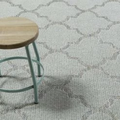 Wecon Home Tapis Extérieur Tapis Exterieur Gris Motif Oriental Gris Bleu 170x120 -Tapis extérieur Soldes tapis exterieur gris motif oriental gris bleu 170x120 2