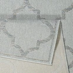 Wecon Home Tapis Extérieur Tapis Exterieur Gris Motif Oriental Gris Bleu 225x160 -Tapis extérieur Soldes tapis exterieur gris motif oriental gris bleu 225x160 6