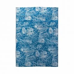 Alice's Garden Tapis Extérieur/intérieur 200 X 290 Bleu Canard Avec Motif Exotique