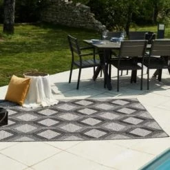 Nazar Tapis Extérieur Motif Géométrique Gris Et Anthracite - 120x160 8 Nazar Tapis Extérieur Motif Géométrique Gris Et Anthracite - 120x160 -Tapis extérieur Soldes tapis exterieur motif geometrique gris et anthracite 120x160 3