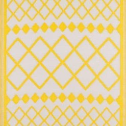 Nazar Tapis Extérieur Motif Géométrique Jaune 150x220 -Tapis extérieur Soldes tapis exterieur motif geometrique jaune 150x220 3