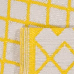 Nazar Tapis Extérieur Motif Géométrique Jaune 150x220 -Tapis extérieur Soldes tapis exterieur motif geometrique jaune 150x220 6