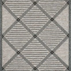 Nazar Tapis Extérieur Motif Losange Gris Et Anthracite - 160x230