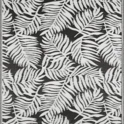 Nazar Tapis Extérieur Motif Palmier Noir 150x220