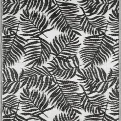 Nazar Tapis Extérieur Motif Palmier Noir 150x220 -Tapis extérieur Soldes tapis exterieur motif palmier noir 150x220 3