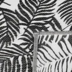 Nazar Tapis Extérieur Motif Palmier Noir 150x220 -Tapis extérieur Soldes tapis exterieur motif palmier noir 150x220 6
