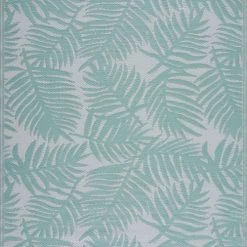 Nazar Tapis Extérieur Motif Palmier Turquoise 150x220