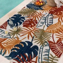 Nazar Tapis Extérieur Multicolore Au Motif Exotique 70x140 -Tapis extérieur Soldes tapis exterieur multicolore au motif exotique 70x140 4